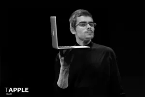 Image mocking me (TLCD96) if i was like steve jobs like i was presenting a product, in this case "Tapple"